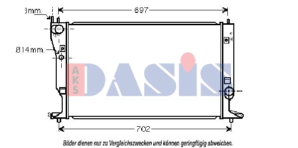 AKS DASIS Jäähdytin,moottorin jäähdytys 210187N